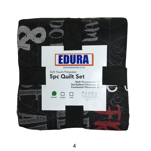 5 piece Quilt Sets Double (220cm x 200cm) 4 EDURA