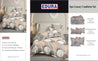 EDURA 5pc 260x230cm Luxury Lofty Comforter Set 019 show card