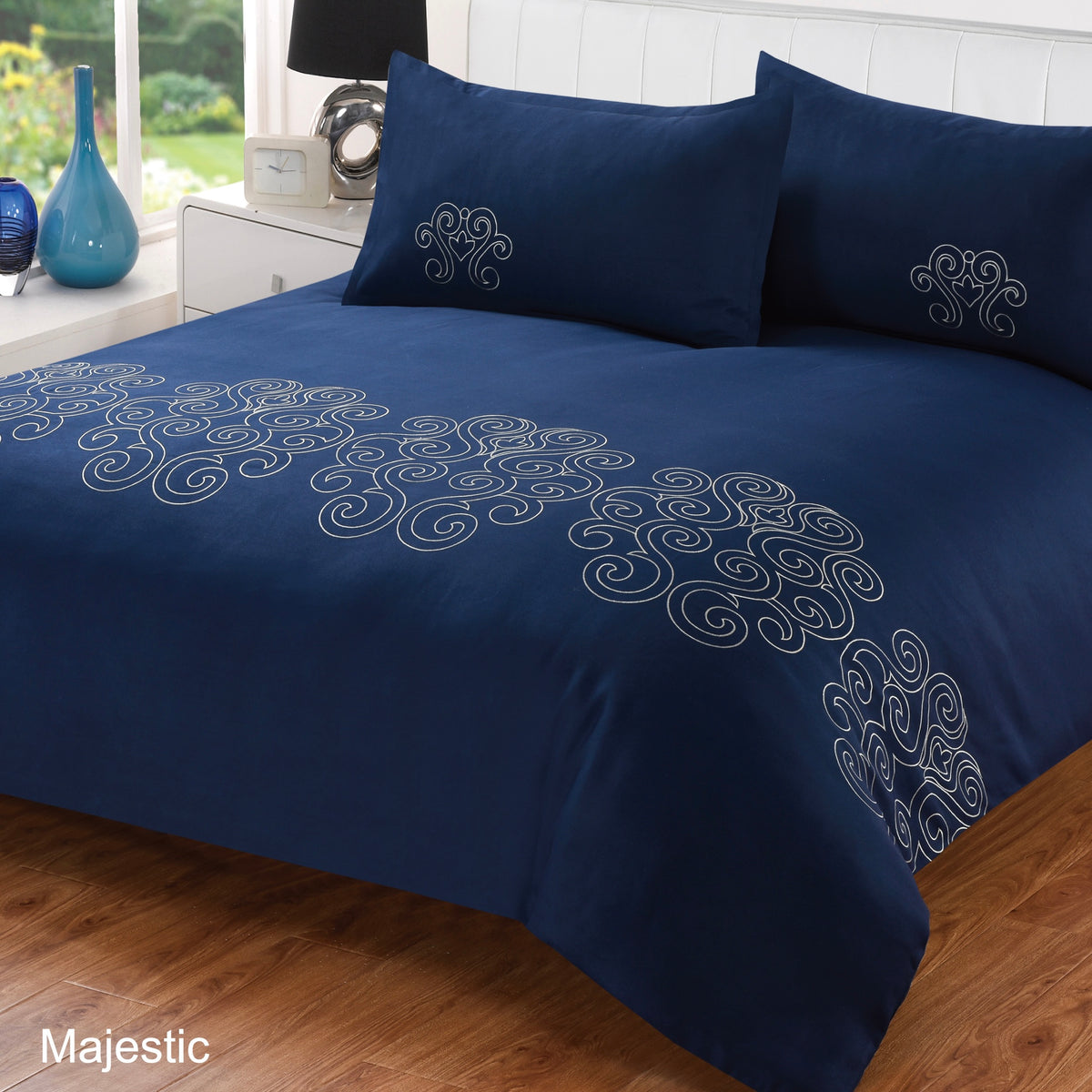 Carleton Embellished Duvet Cover Set Majestic (Assorted sizes) EDURA