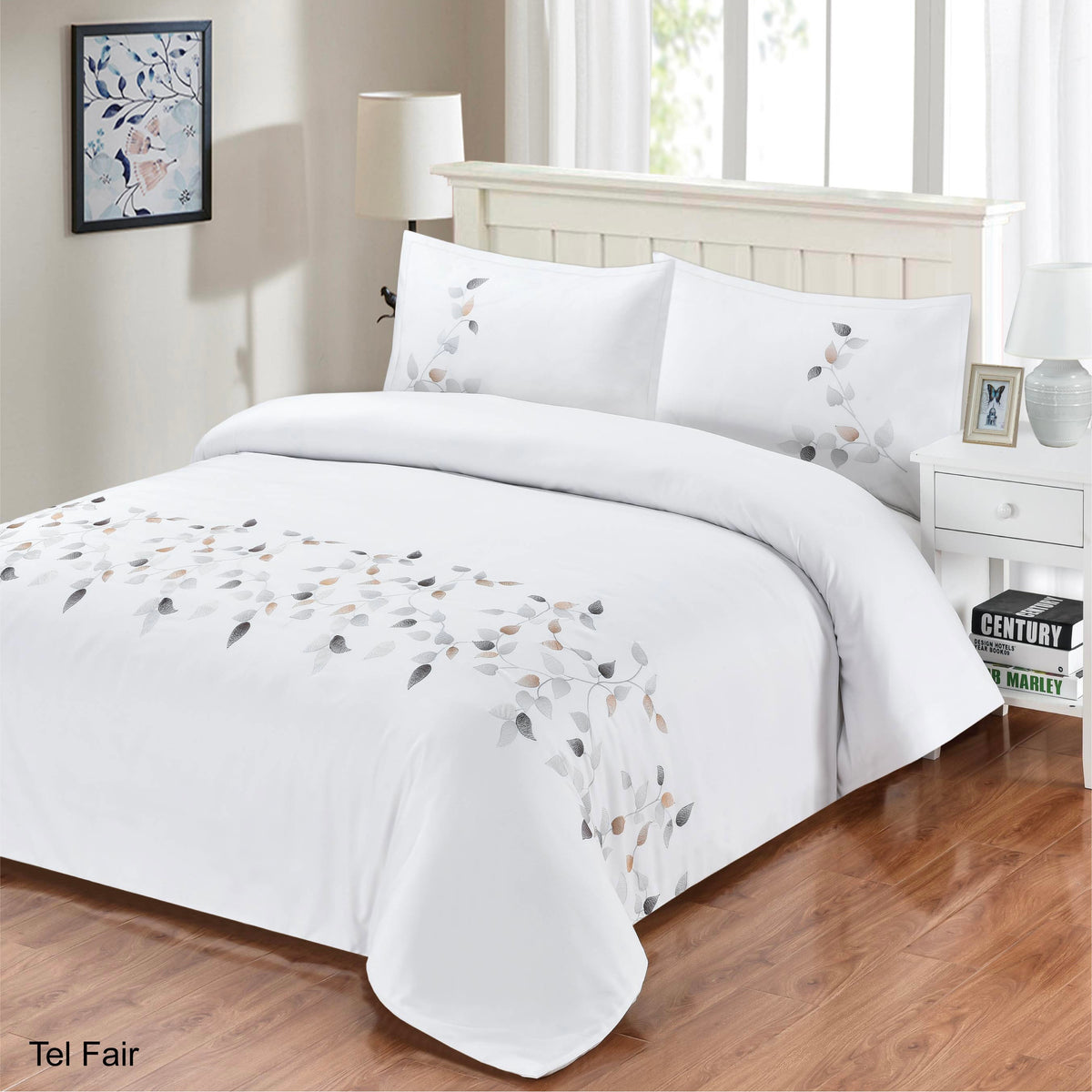 Carleton Embellished Duvet Cover Set Tel Fair (Queen/ King) EDURA