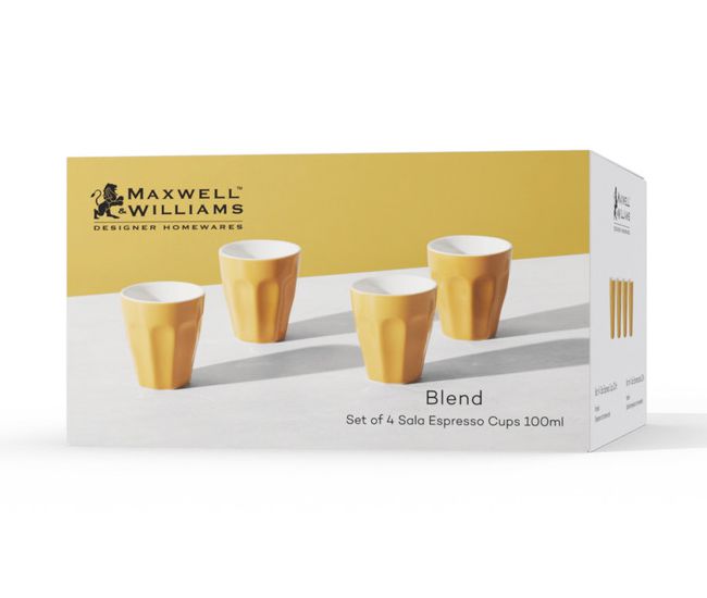 Maxwell Williams Blend Sala Espresso Cups (Set of 4) | Yellow – EDURA