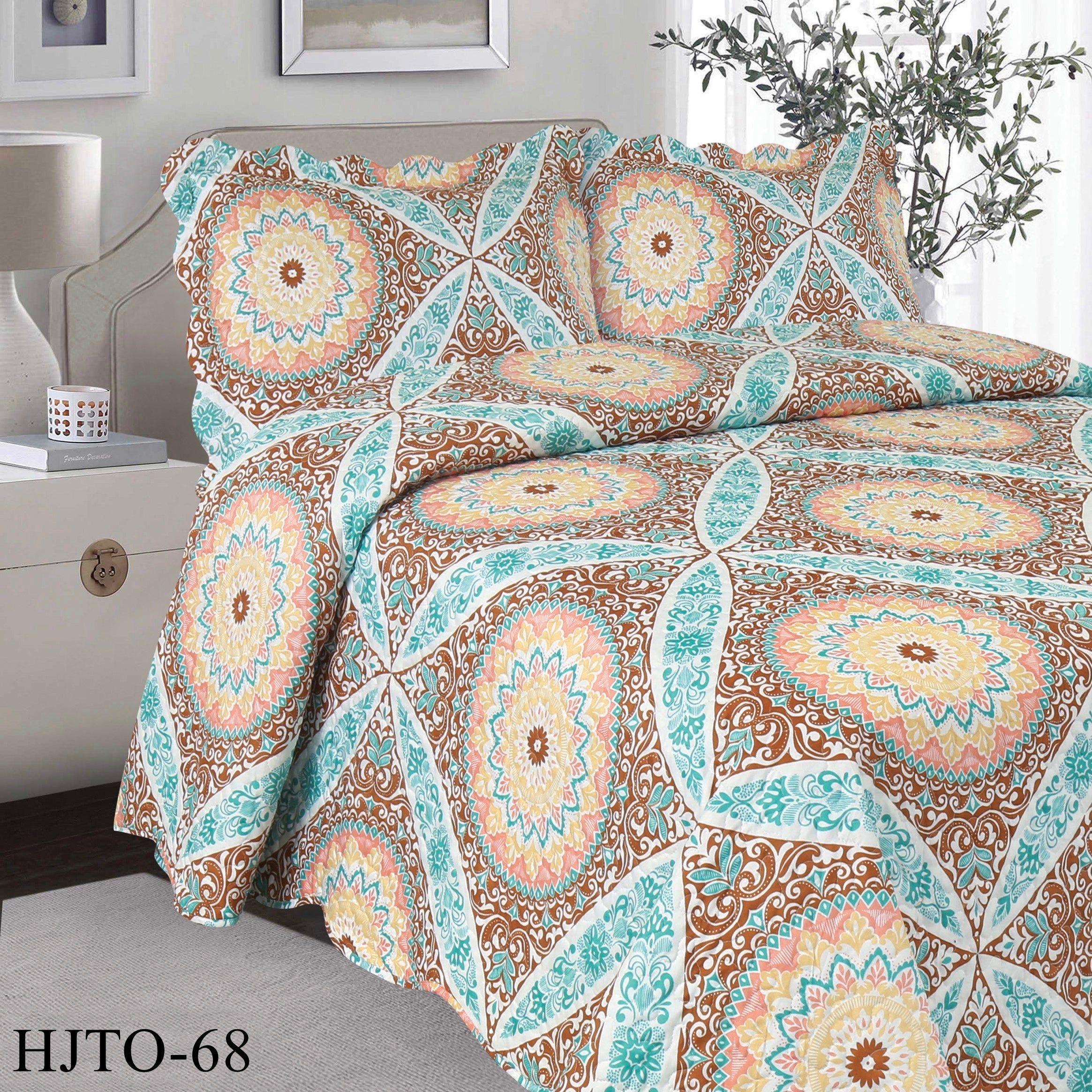 3 piece Quilt Set Luxury | HLTO-68 (Double/ Queen) – EDURA