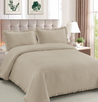 Carleton Standard 3 piece Quilt Set | HJ-6-(3133) Beige
