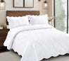 Carleton Standard 3 piece Quilt Set | HJ-6-(3387) White