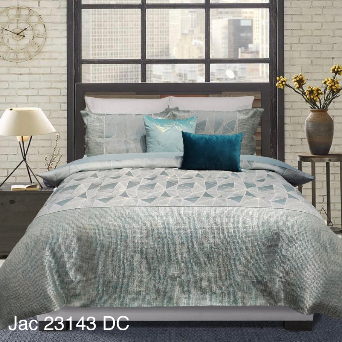 Jacquard Designer Carleton Embellished Duvet Cover Set | Jac 23143
