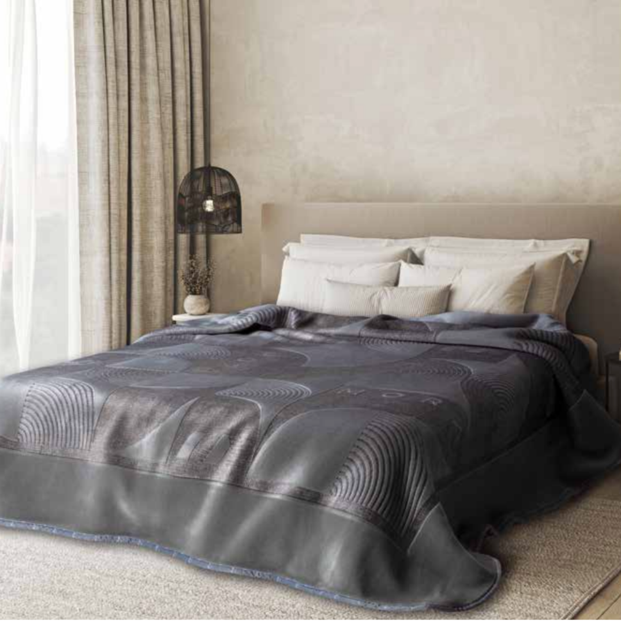 Spanish Mora First Class Engraved Blanket- Double/ Queen