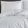 lady of leisure sateen sheet set white close up