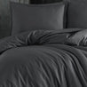 lady of leisure plain sateen sheet set fume close up king