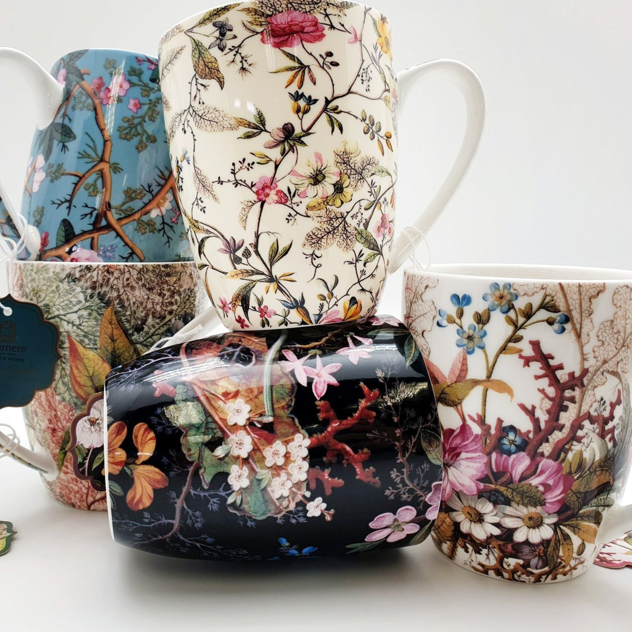 Maxwell & Williams William Kilburn Coupe Mug 400ml | Midnight Blossom ...