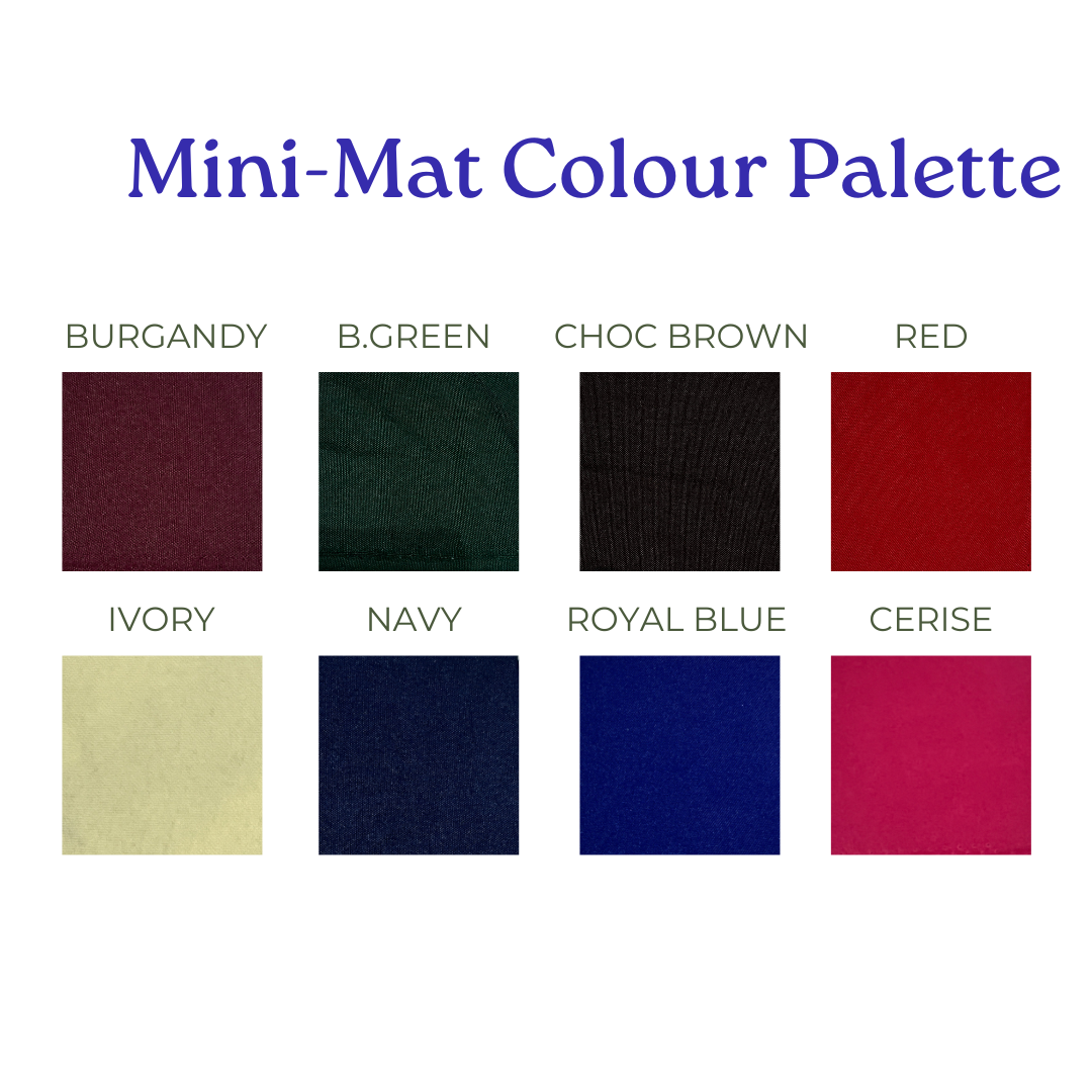 150cm Plain Mini-Mat Fabric per Roll | Assorted Colours – EDURA