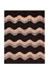 EDURA Ra'ees high quality polyshaggy rug brown cream waves 