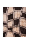 EDURA Ra'ees high quality polyshaggy rug cream brown diamonds 