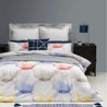 EDURA pierre cardin duvet cover set castelle white blue red yellow grey abstract circles
