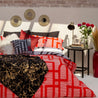 Pierre Cardin Duvet Cover Set Abstraction red super king