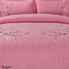 edura embellished embroidred duvet cover set tangier pink