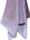 luxury zero twist bordered bath towel light pink