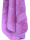 luxury zero twist bordered bath towel pink
